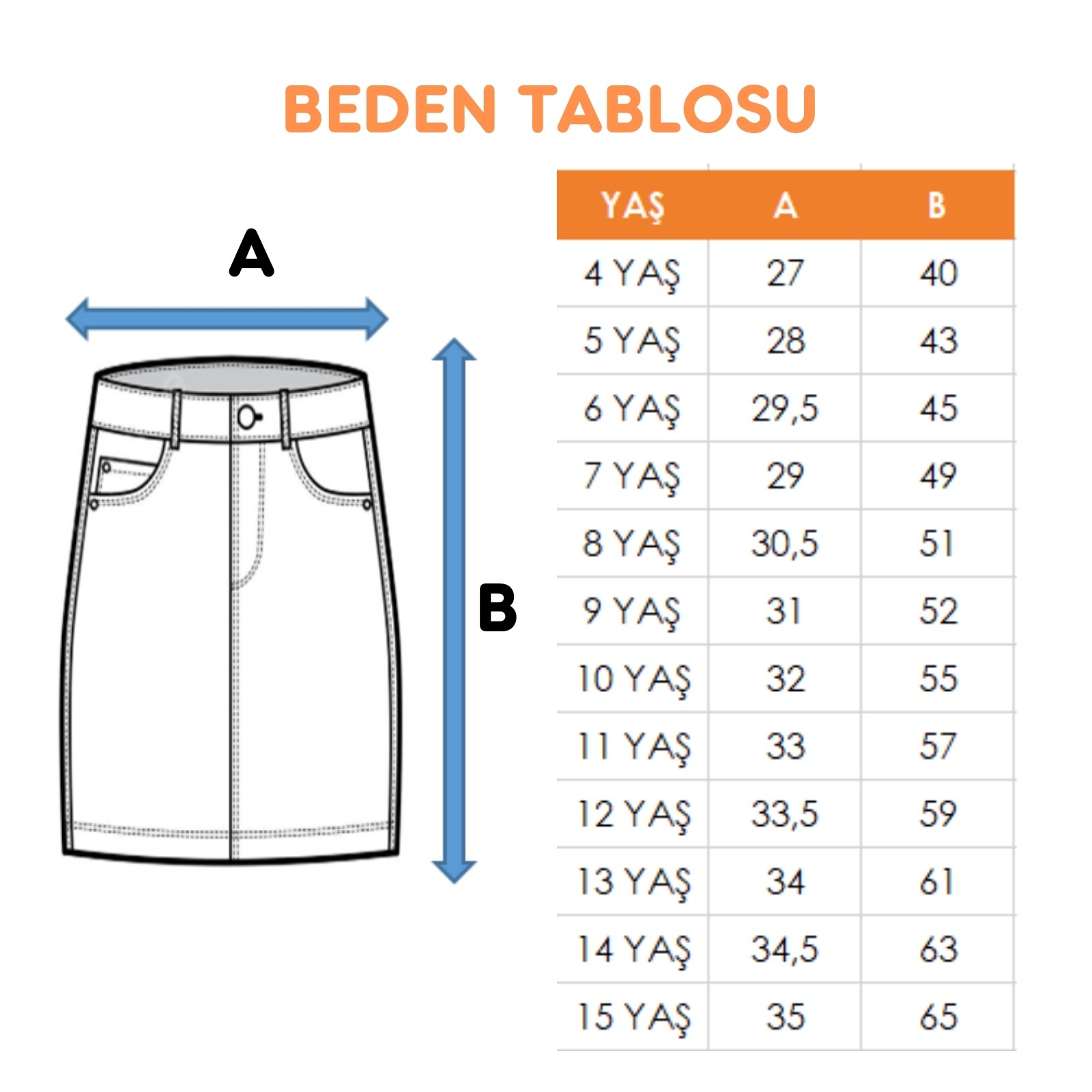 Kız Çocuk Klasik Kot Şort 2869