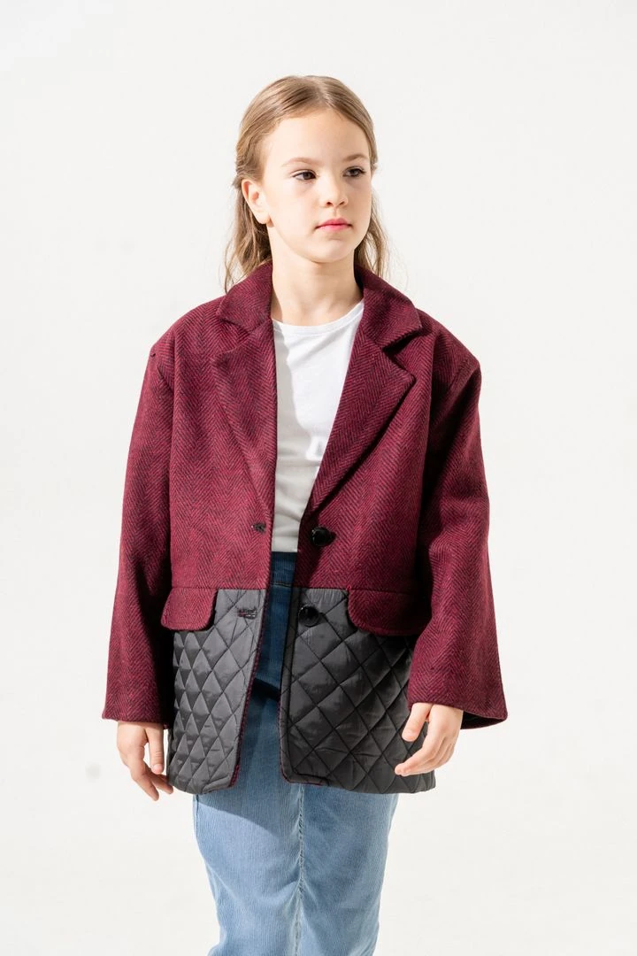 Kız Çocuk Kapitone Detaylı Ceket 1533
