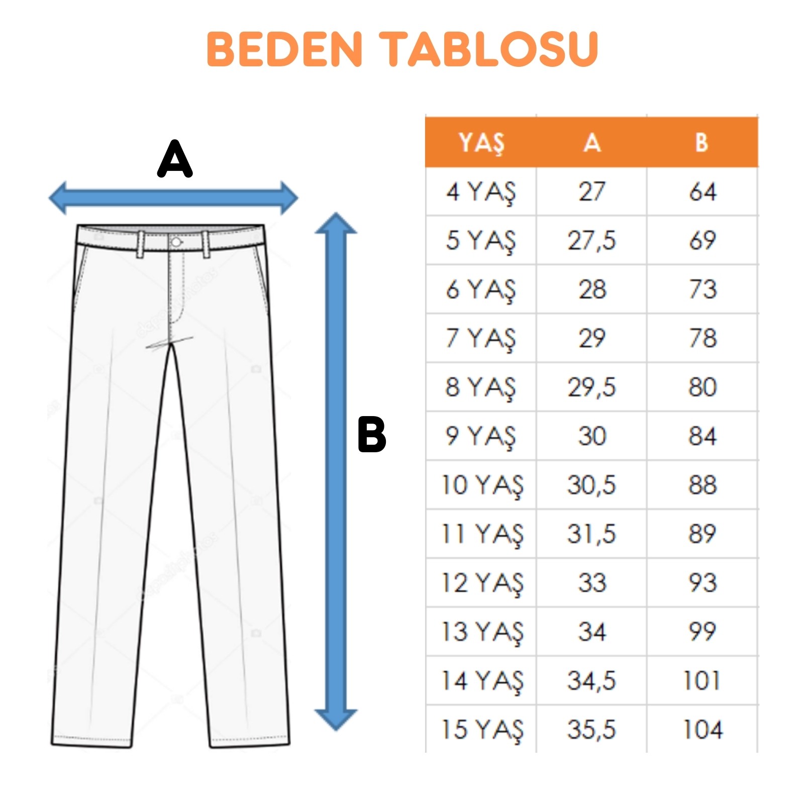 Kız Çocuk Paça Fistolu Kot Pantolon 2192