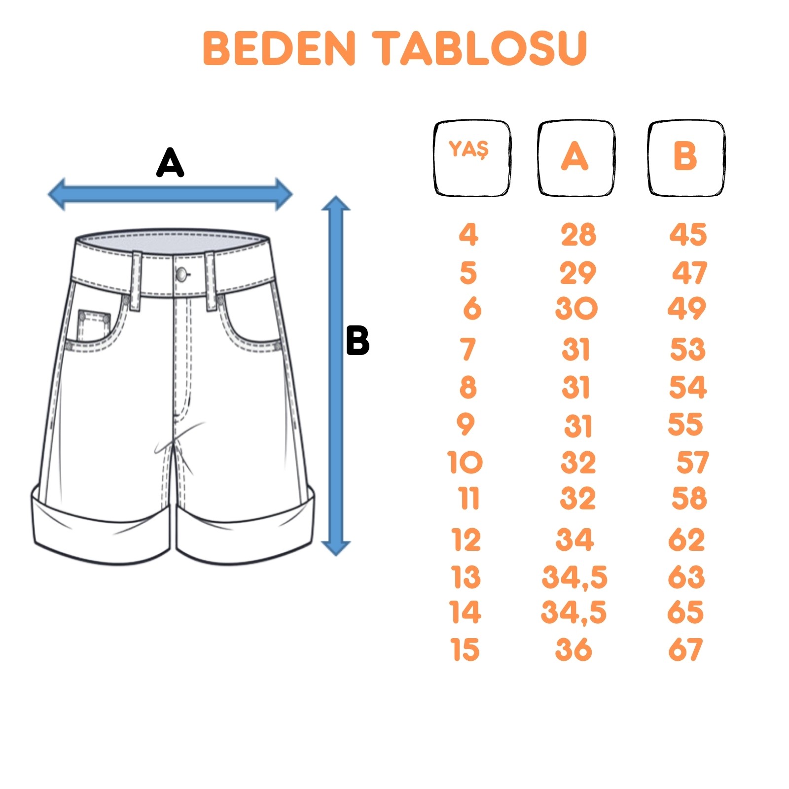 Kız Çocuk Bermuda Keten Şort 2877