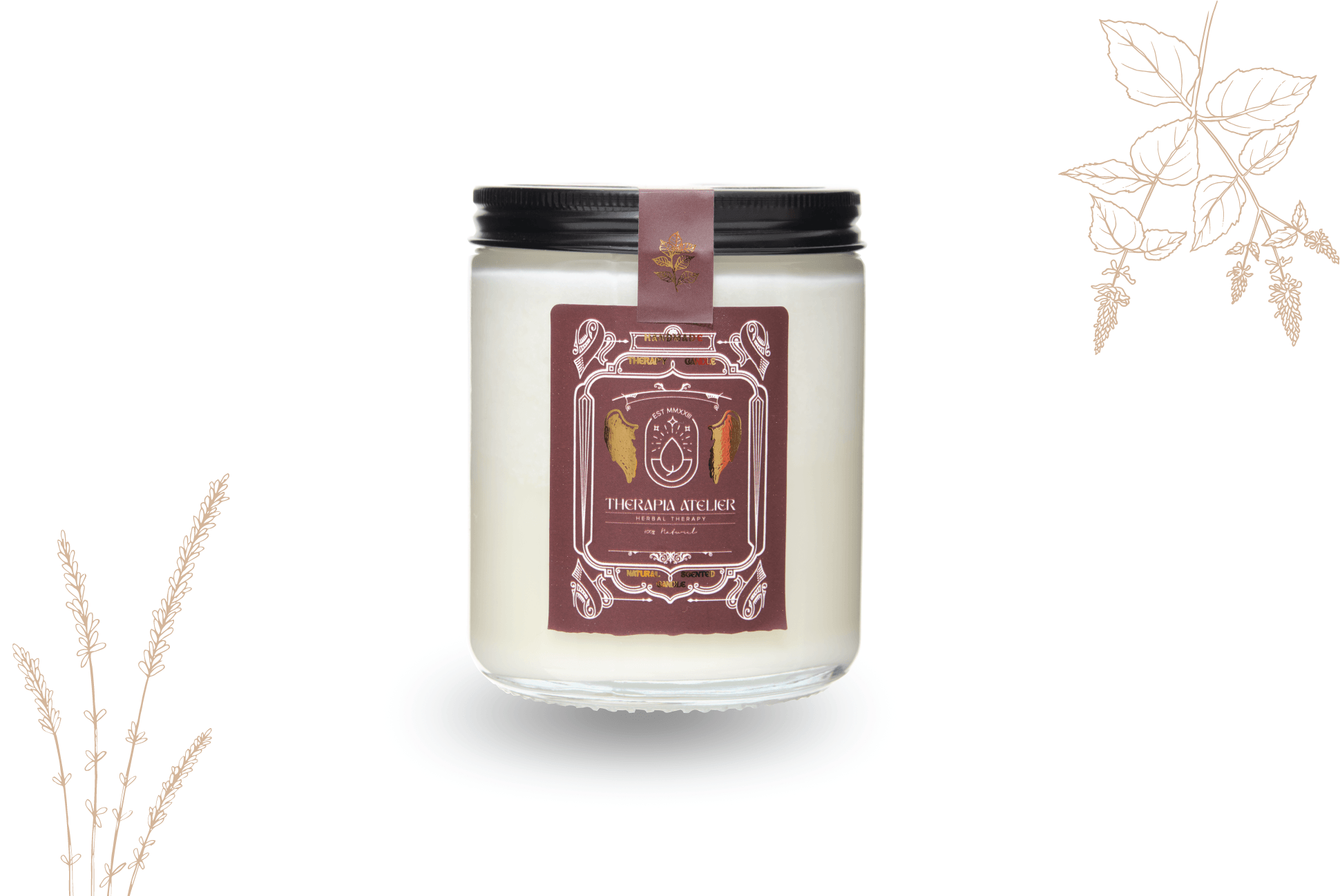 PATCHOULİ-MELEZ LAVANTA UÇUCU YAĞLI ŞEFFAF CAM SOYALI MUM