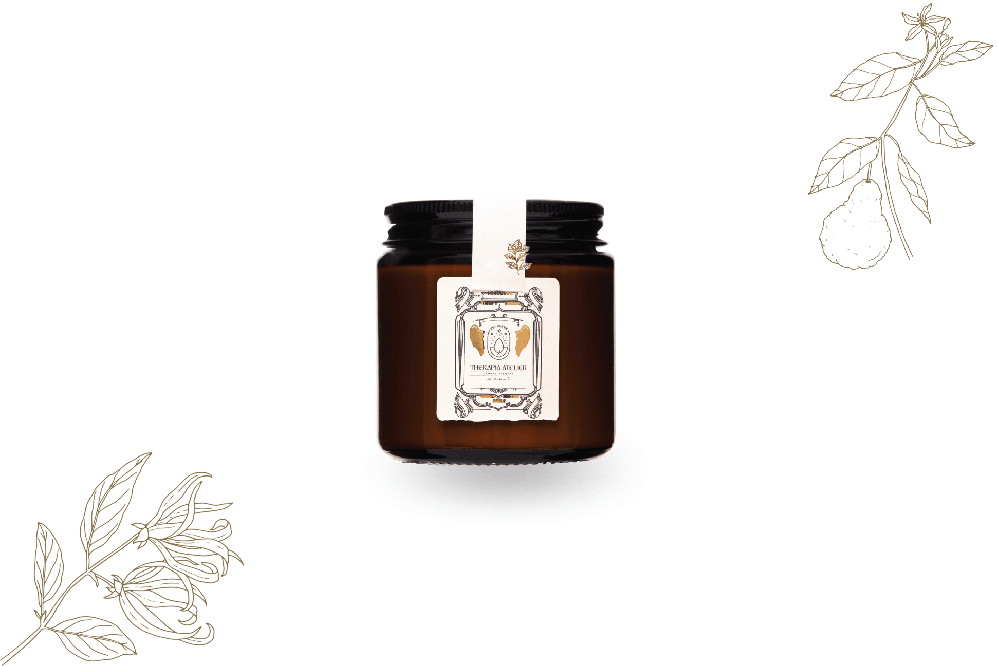 YLANG YLANG-BERGAMOT-SEDİR-LAVANTA UÇUCU YAĞLI AMBER CAM SOYALI MUM