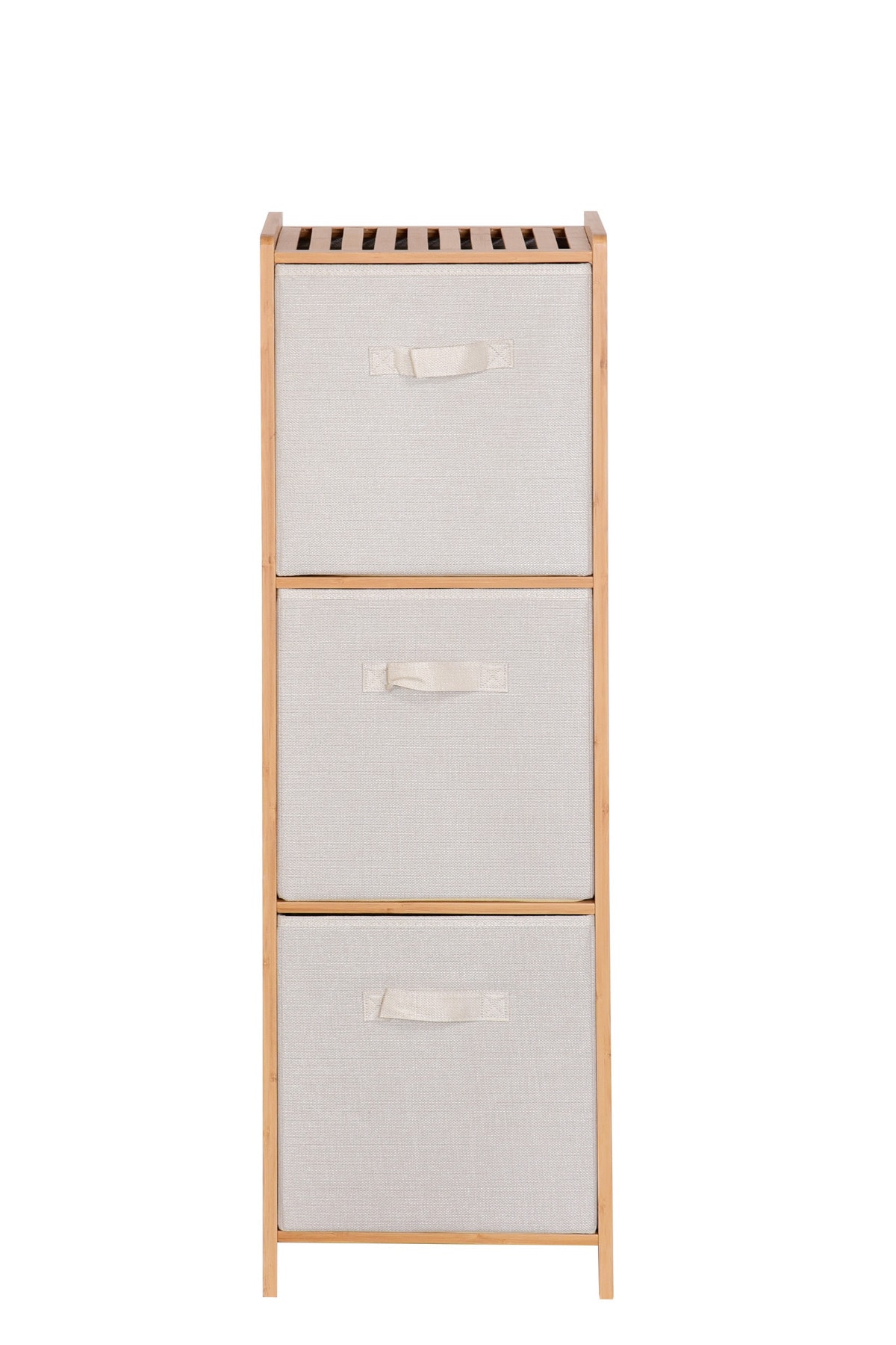 Bambu Çerçeveli 3 Katlı Çekmeceli Çok Amaçlı Düzenleyici Raf – Mutfak, Banyo, Yatak Odası Organizer