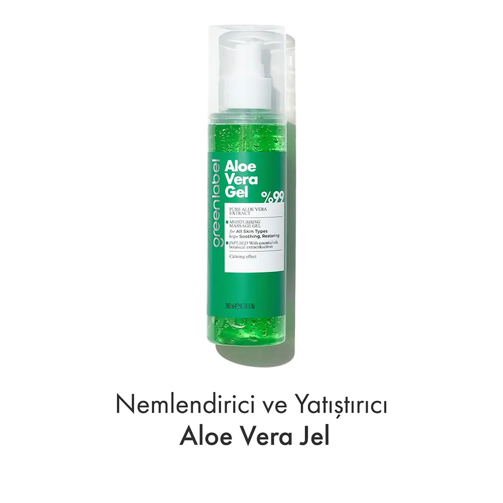 Aloe Vera Jel Doal erikli, Nemlendirici & Yattrc Cilt Bakm 200ML