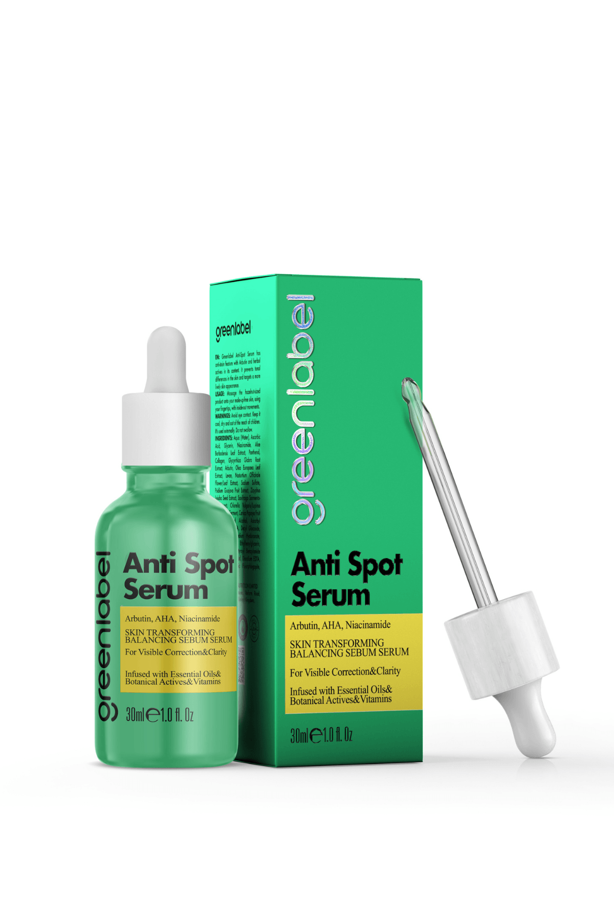 Anti-Blemish and Skin Tone Equalizing Arbutin, Aha and Niacinamide Anti Spot Serum 30 ML. main variant image