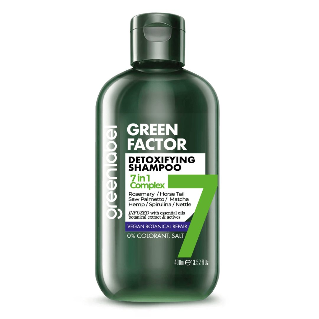 Green Factor 7 Bitkili Vegan Parabensiz Glutensiz Onarıcı ve Yoğun Bakım Detox Şampuanı 400 ML