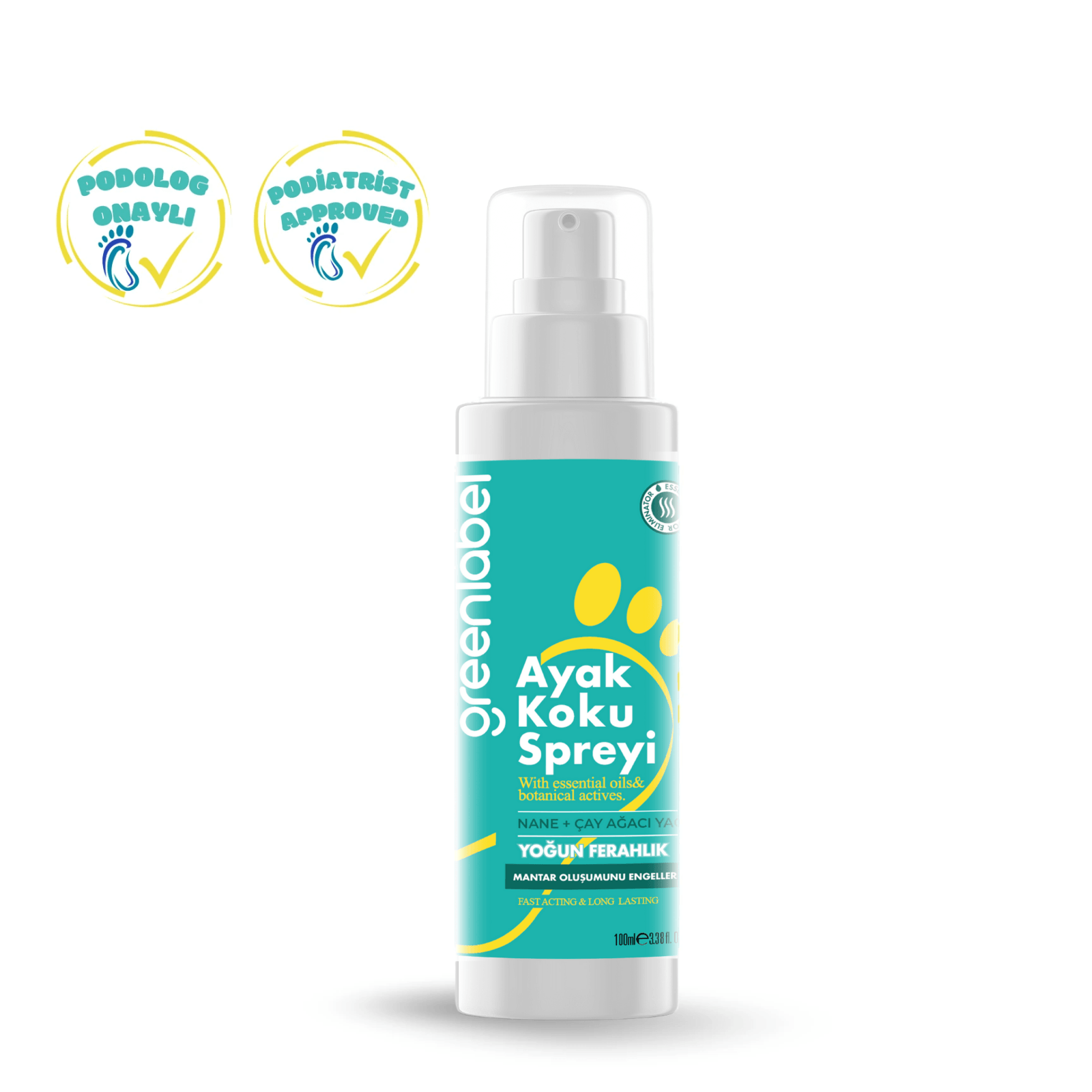 Nane ve Çay Ağacı İçeren Ferahlatıcı ve Nemlendirici Koku Giderici Ayak Spreyi - Foot & Leg Mist 100 ML image