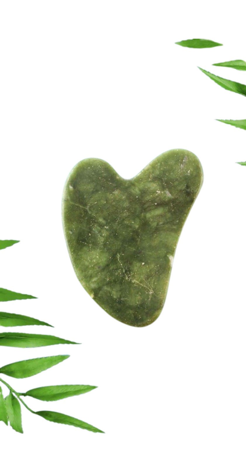 Jade Natural Stone Gua Sha Heart Cut Facial Massage Stone