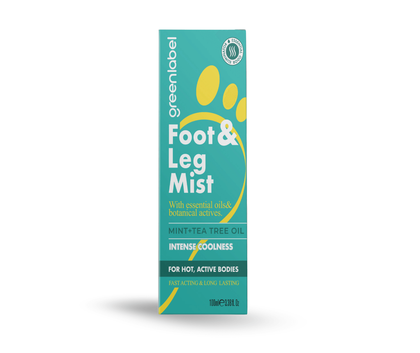 Refreshing and Moisturizing Deodorizing Foot Spray with Mint and Tea Tree - Foot & Leg Mist 100 ML