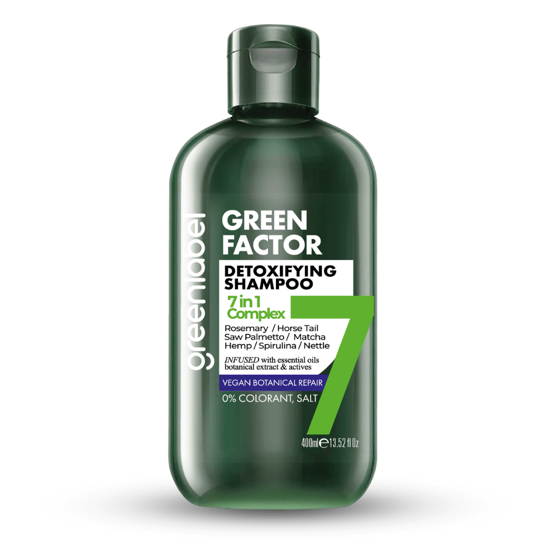 Green Factor 7 Herbal Vegan Paraben-Free Gluten-Free Repairing and Intensive Care Shampoo 400ml. image