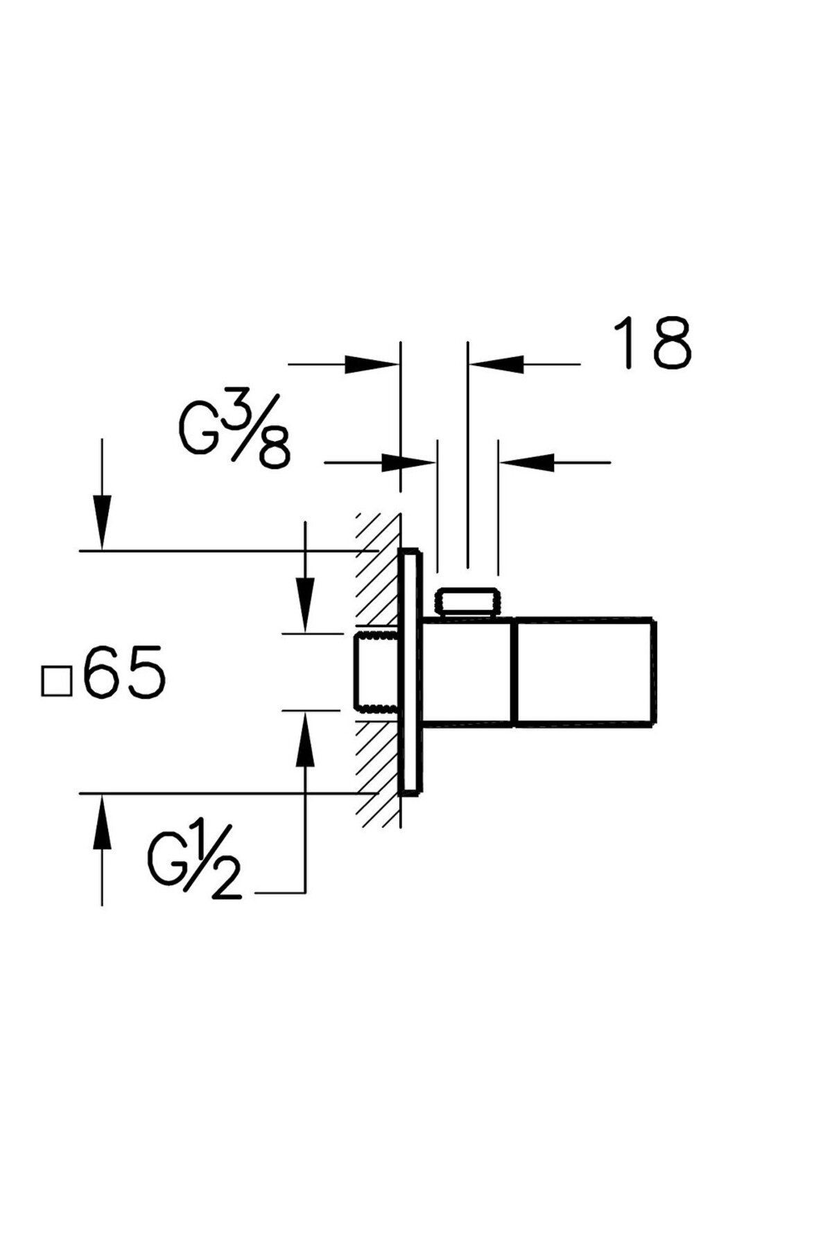 Root Square A4523326 Ankastre El Duşu Çıkışı, Bakır