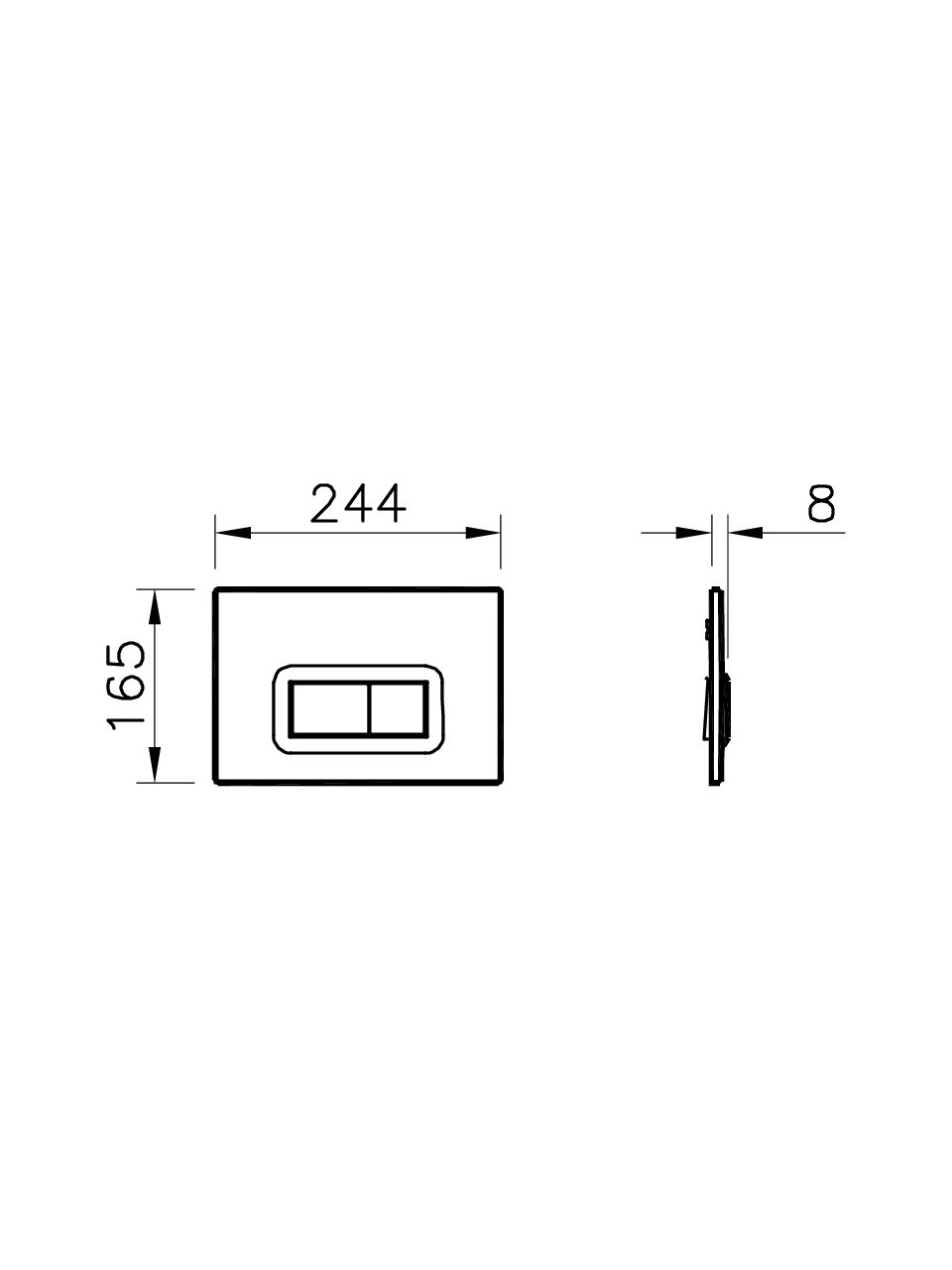 VitrA Loop R 740-0611 Kumanda Paneli, Mat Siyah