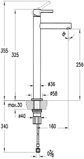 VitrA Origin A4255834 Çanak Large Lavabo Bataryası, Fırçalı Nikel
