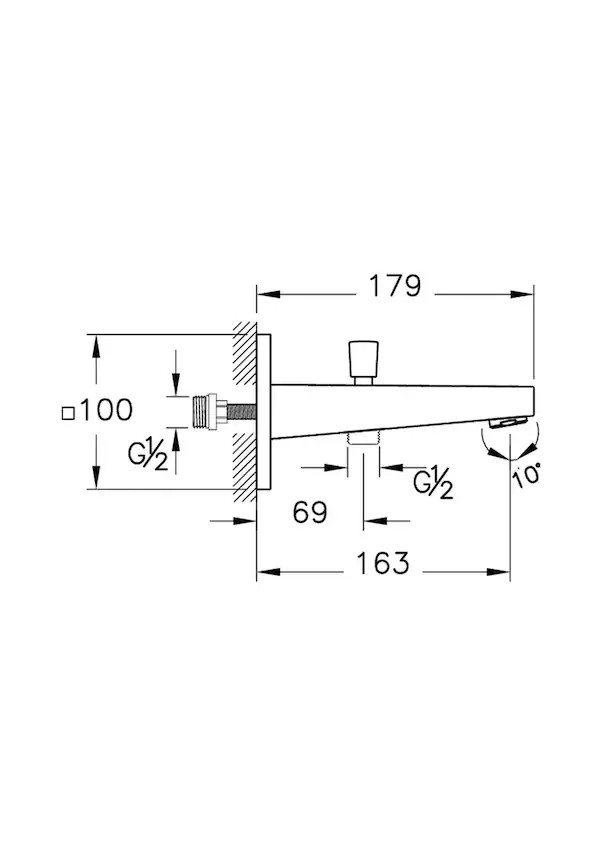Artema Root Square A43131 Çıkış Ucu El Duşu Çıkışlı Krom