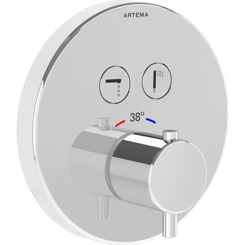 Artema AquaHeat A42718 Ankastre Termostatik Banyo Bataryası, Sıva Üstü Grubu, Krom