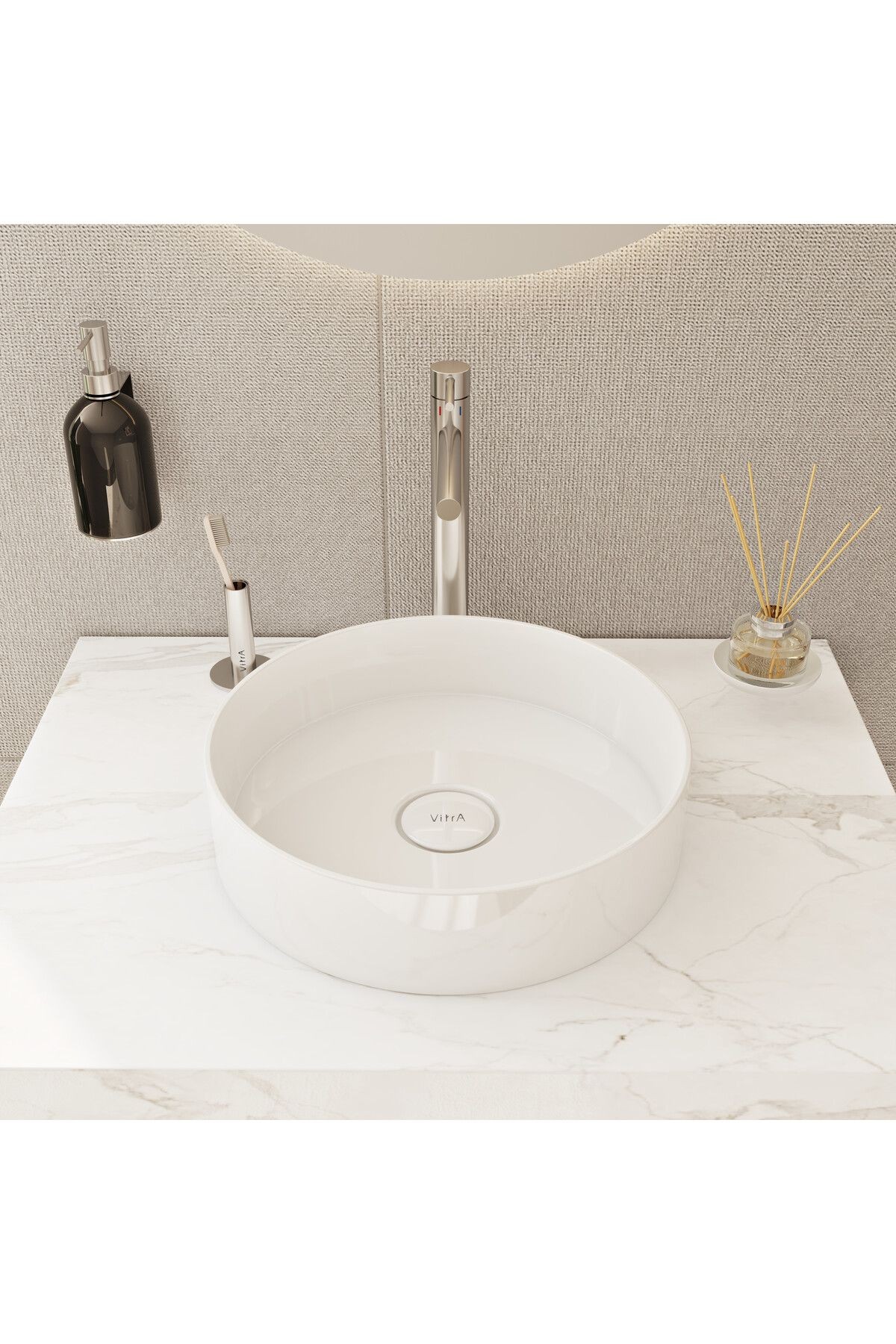 Vitra A42557 Origin Yüksek Lavabo Bataryası Krom