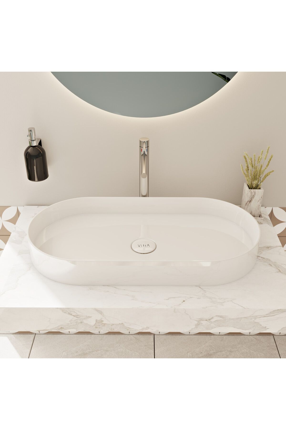 Vitra A42557 Origin Yüksek Lavabo Bataryası Krom