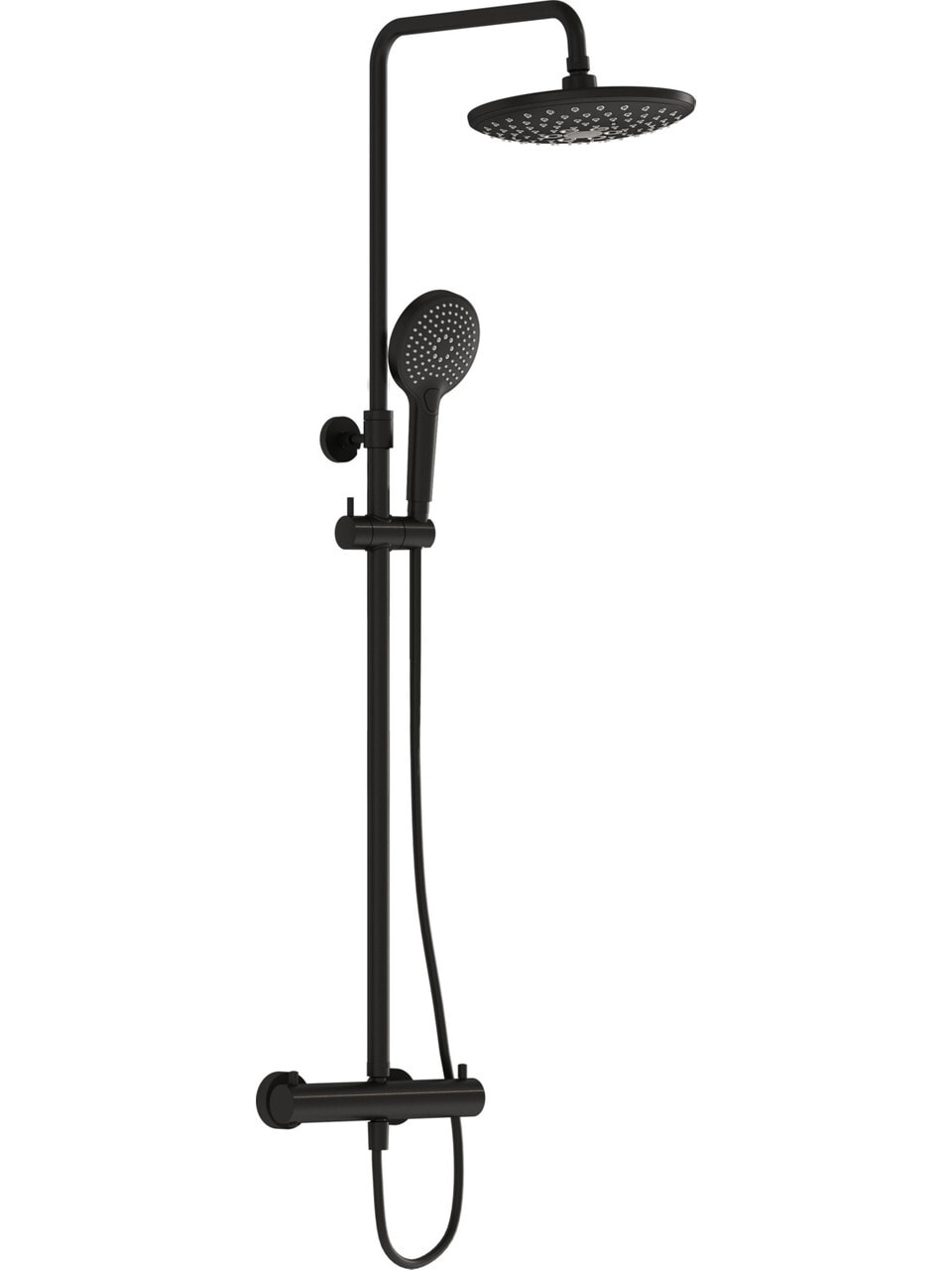 VitrA AquaHeat Bliss 240 A4720536 2F Termostatik Duş Sistemi, Mat Siyah