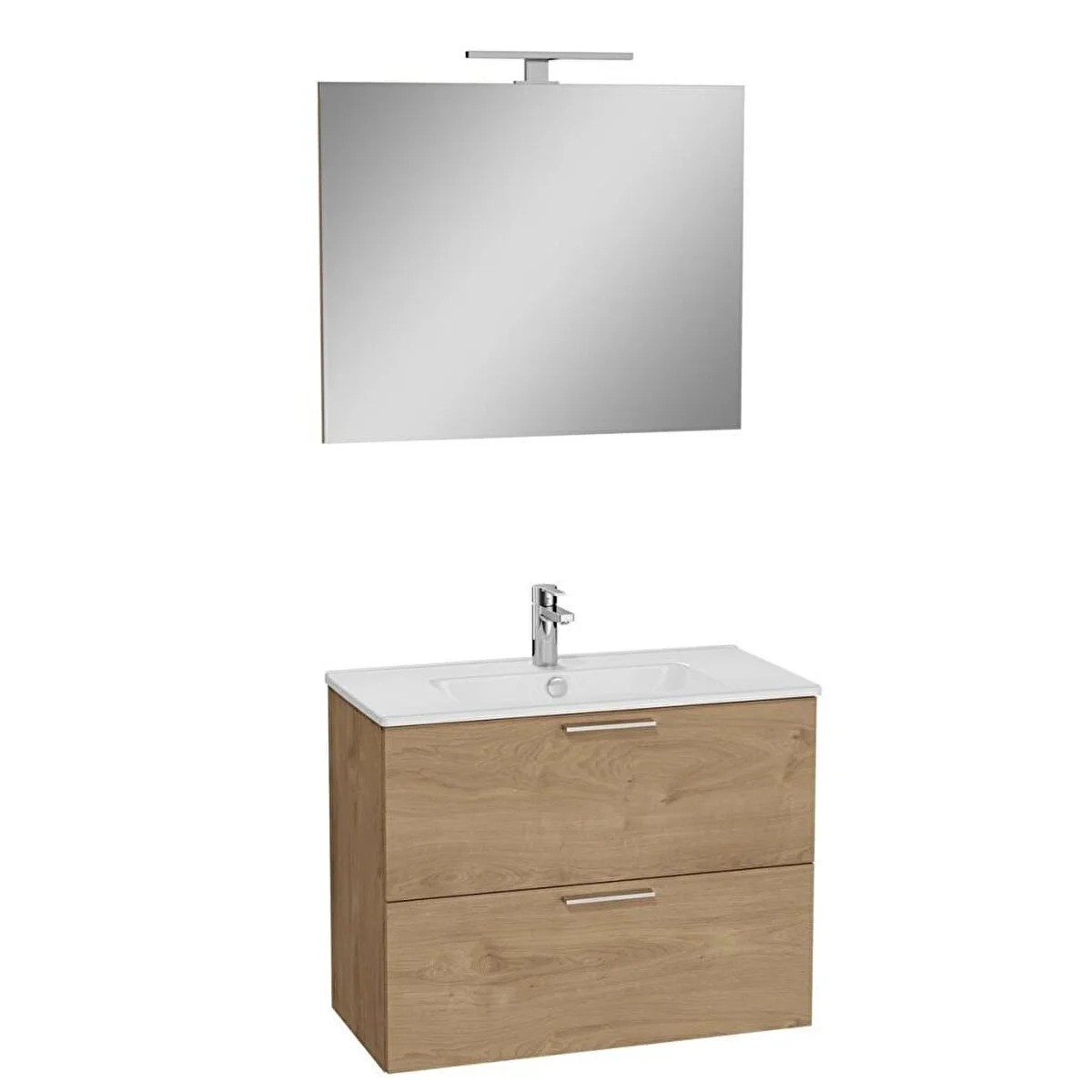  Vitra Mia Banyo Dolabı Seti 80Cm,Çekmeceli Altın Meşe 67093