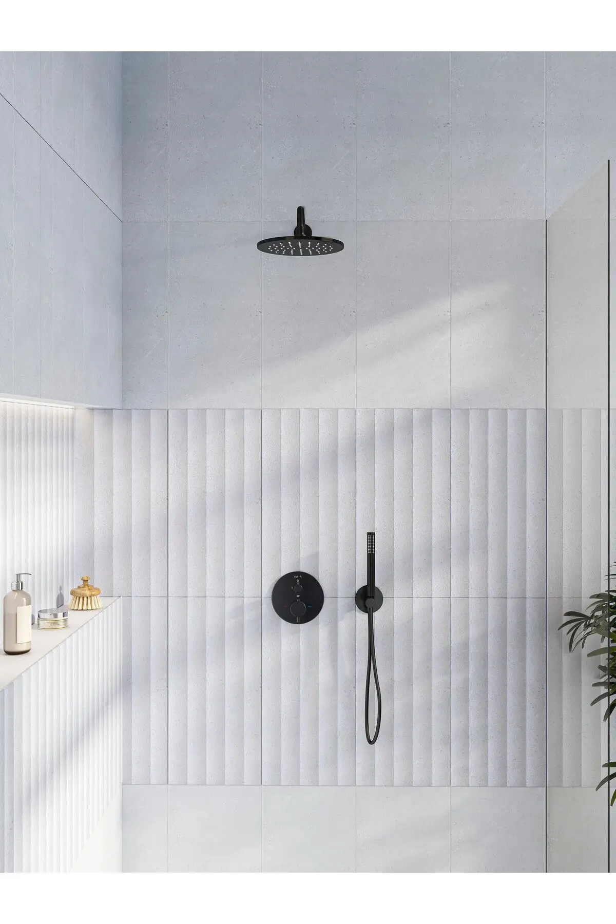 Vitra Origin A4554336 1f El Duşu Takımı Mat Siyah