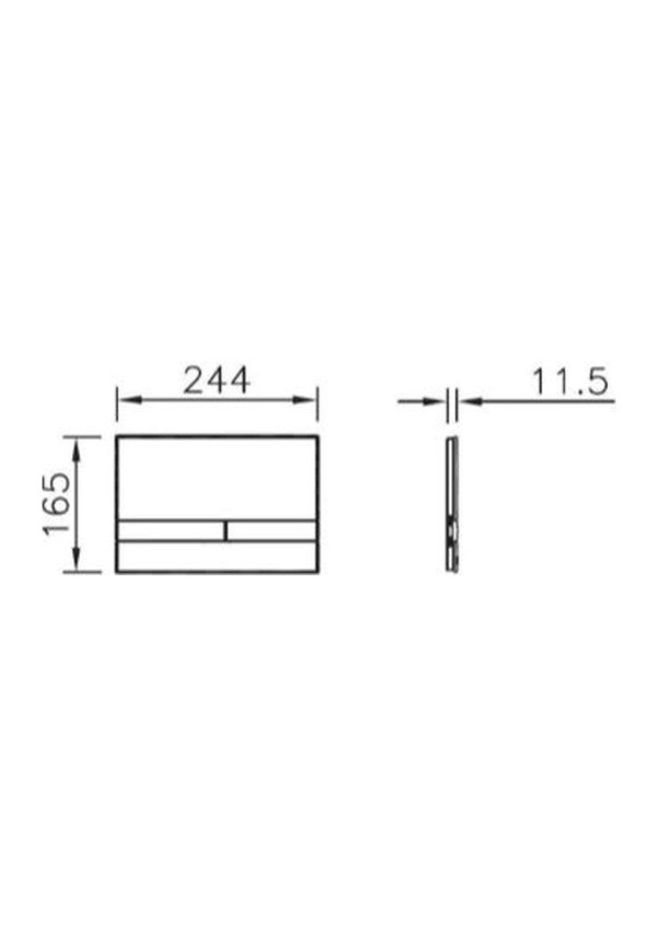 Vitra Select 740-1101 Kumanda Paneli, Siyah-Krom Buton