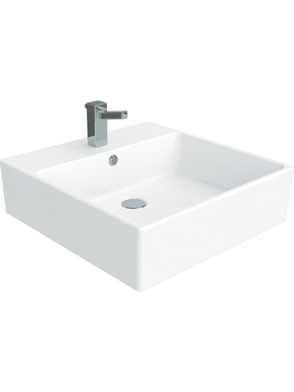 Creavit NX256 Set Üstü 50 x 50 Düz Kare Lavabo