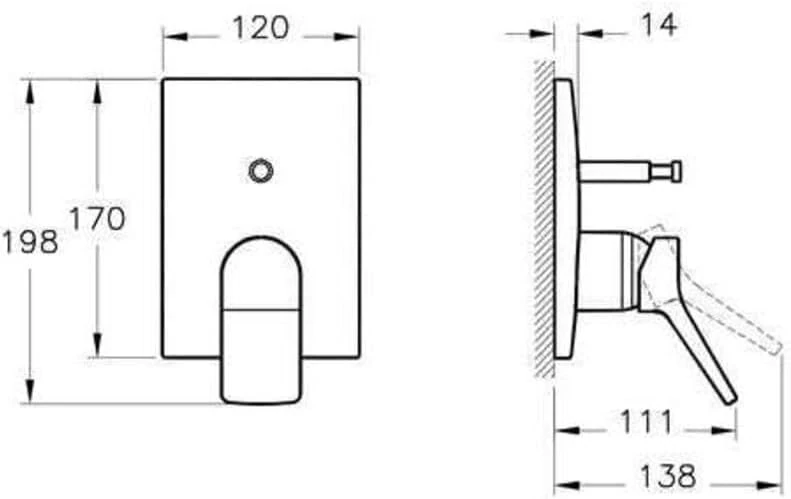 VitrA Memoria A42284 Ankastre Banyo Bataryası,Sıva Üstü