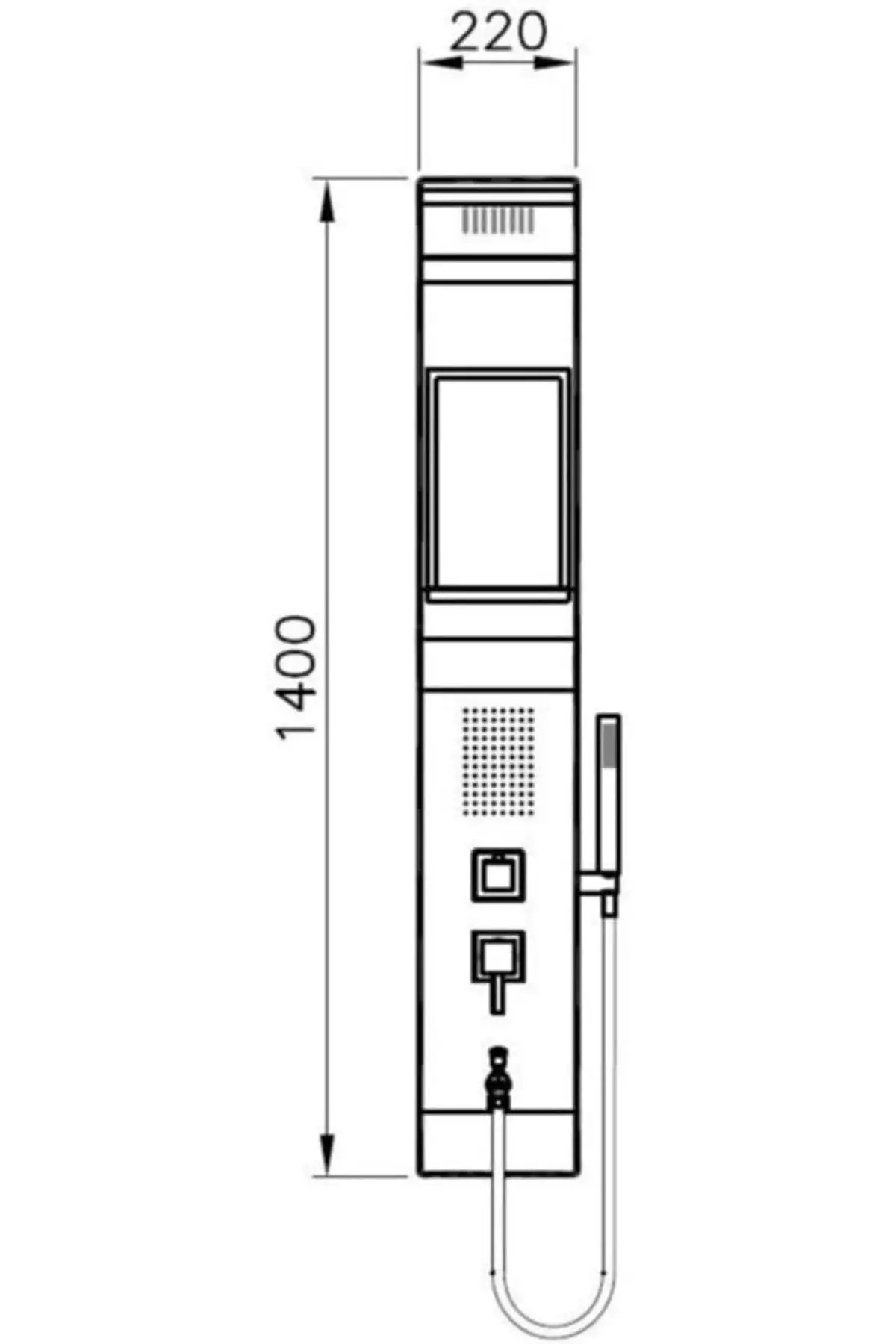 VitrA Take A45809 Masajlı Duş Sistemi, Siyah