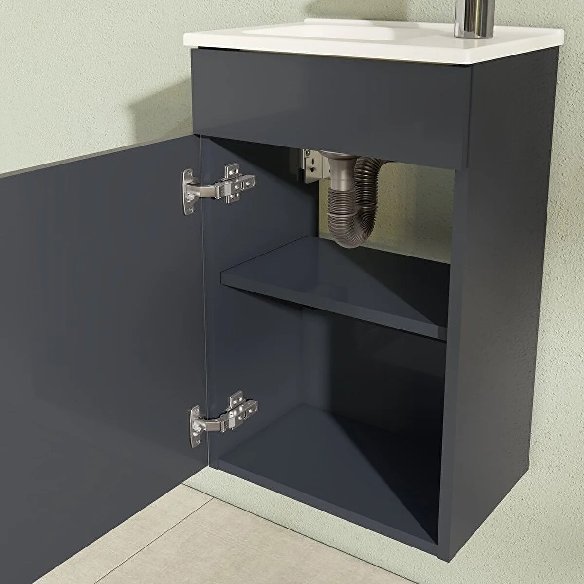 VitrA Mia 75065 Kapaklı 40 cm Banyo Dolabı Seti