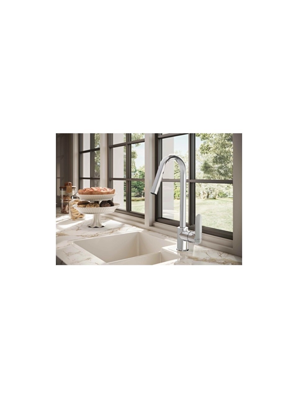 VitrA Artema Root Round A42742 Krom Mutfak Bataryası