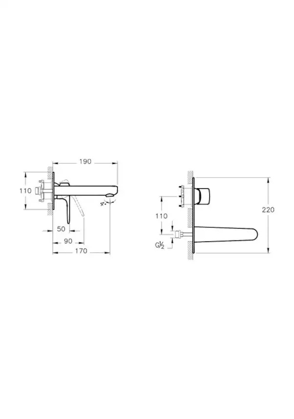 Artema Root Round A4272123 Sıva Üstü Ankastre Lavabo Bataryası