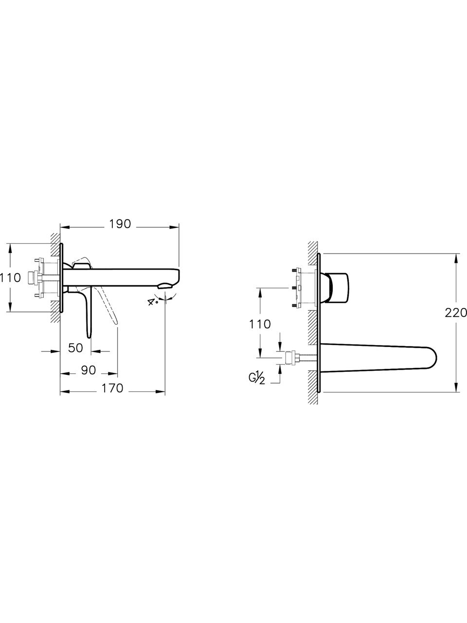 Artema Root Round A42721 Ankastre Lavabo Bataryası, Sıva Üstü, Krom