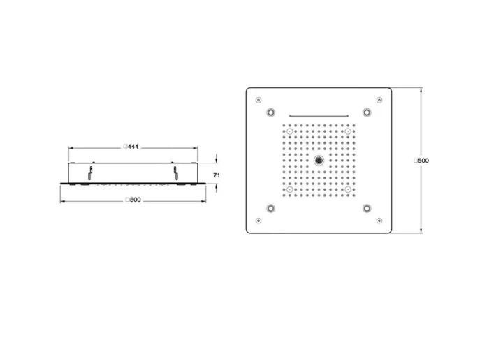 Artema Vitra Hiera A45734 Lite Ls 5f Duş Başlığı, 500mm, Krom
