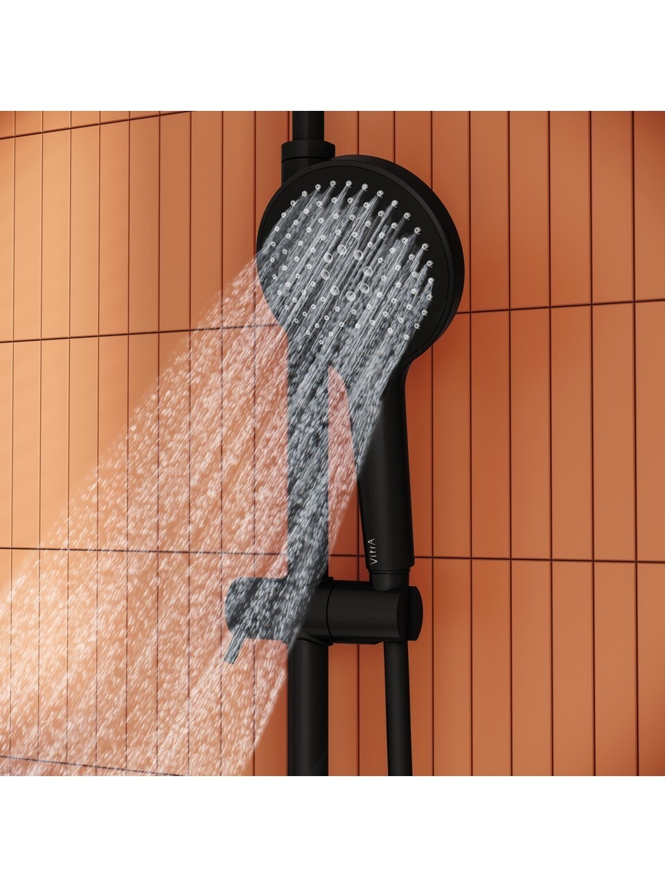 VitrA AquaHeat Bliss 240 A4720536 2F Termostatik Duş Sistemi, Mat Siyah