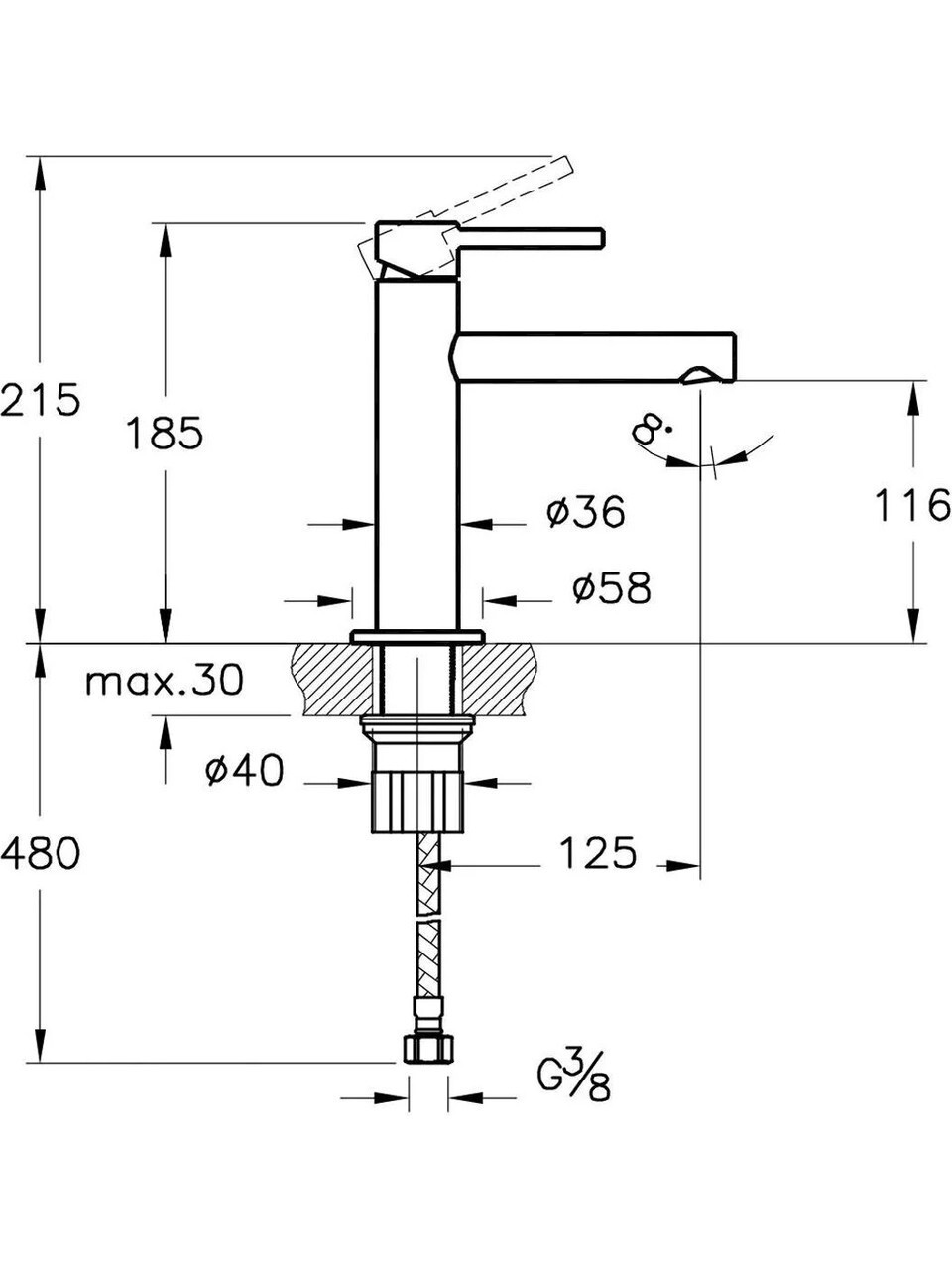 VitrA Origin A4255626 Lavabo Bataryası, Bakır