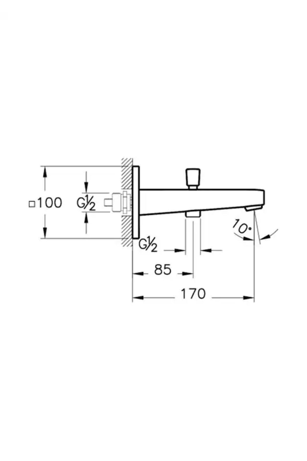 Root Square A4274023 El Duşu Çıkış Ucu, Altın