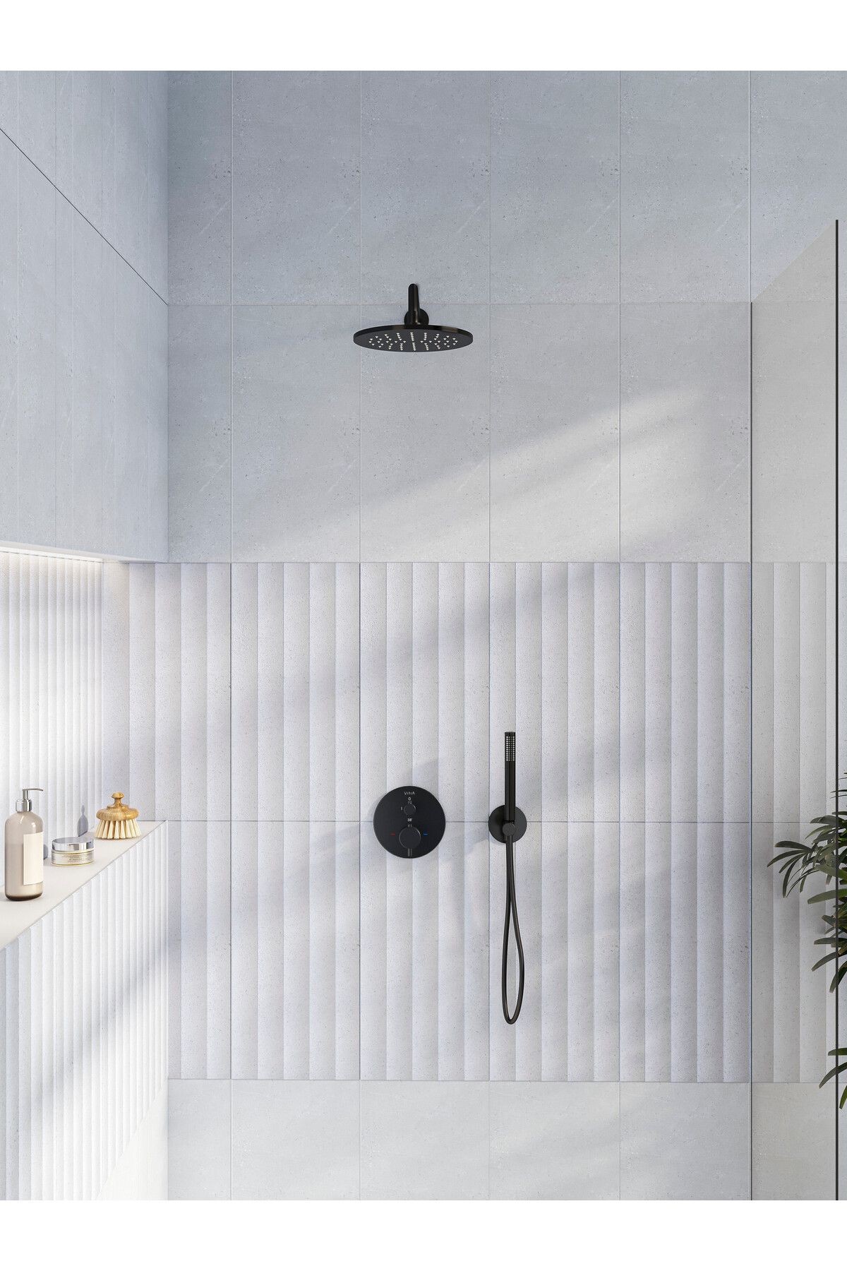 Vitra Origin A4554336 1f El Duşu Takımı Mat Siyah