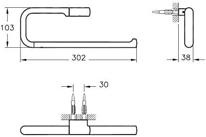 VitrA Eternity A4487126 Halka Havluluk, Bakır