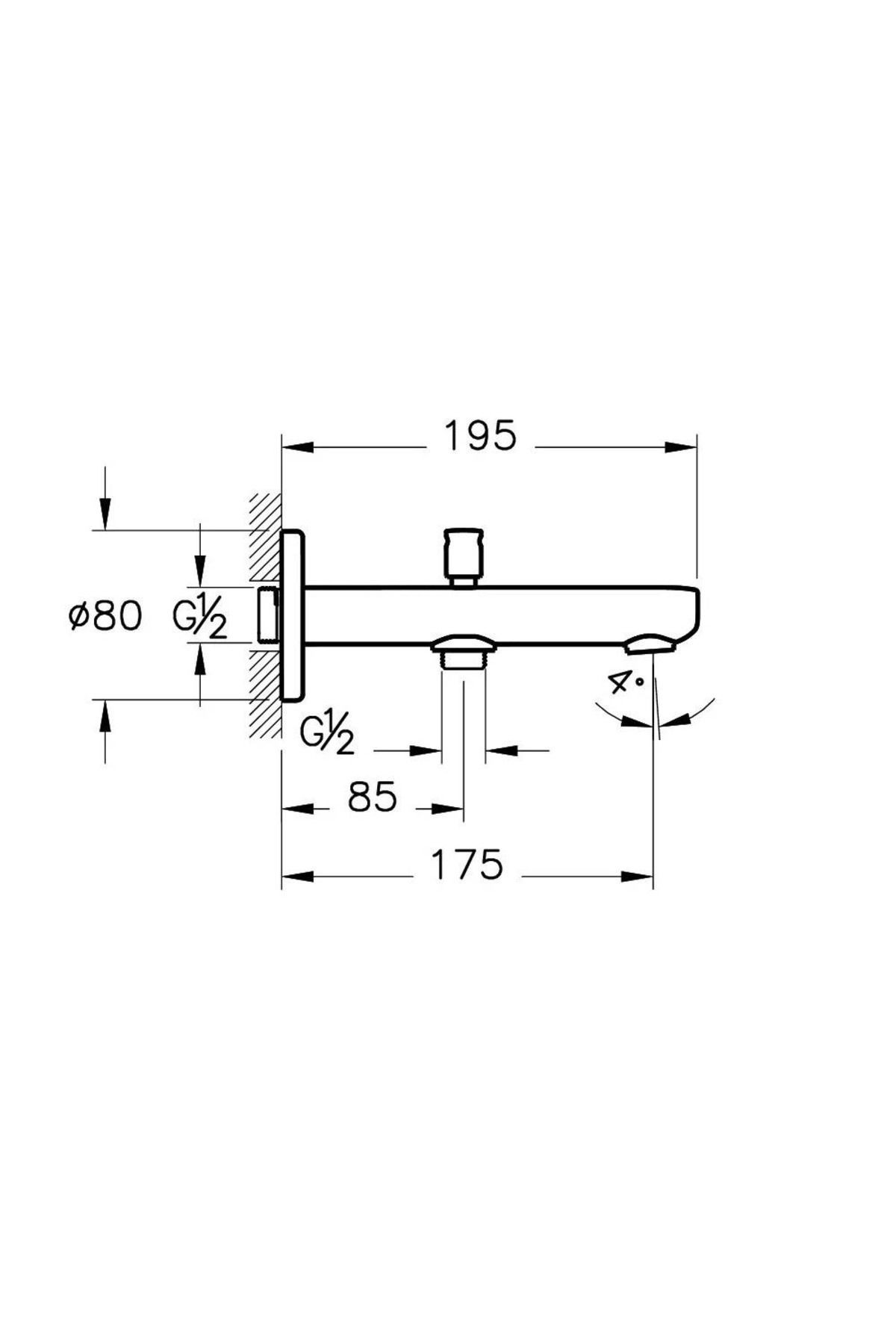 Vitra Root Round A4271936 Çıkış Ucu, El Duşu Çıkışlı, Mat Siyah