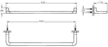 Vitra Eternity Uzun Havluluk, Bakır, 60 cm