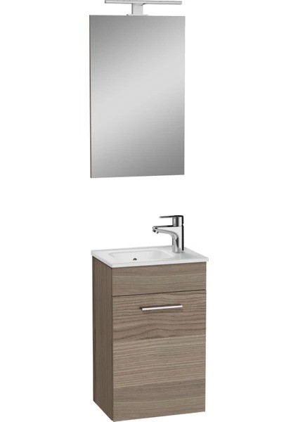 Vitra Mia Demonte Set, 40 cm, Kapaklı, (Lavabo Dolabı, Aydınlatmalı Ayna), Cordoba