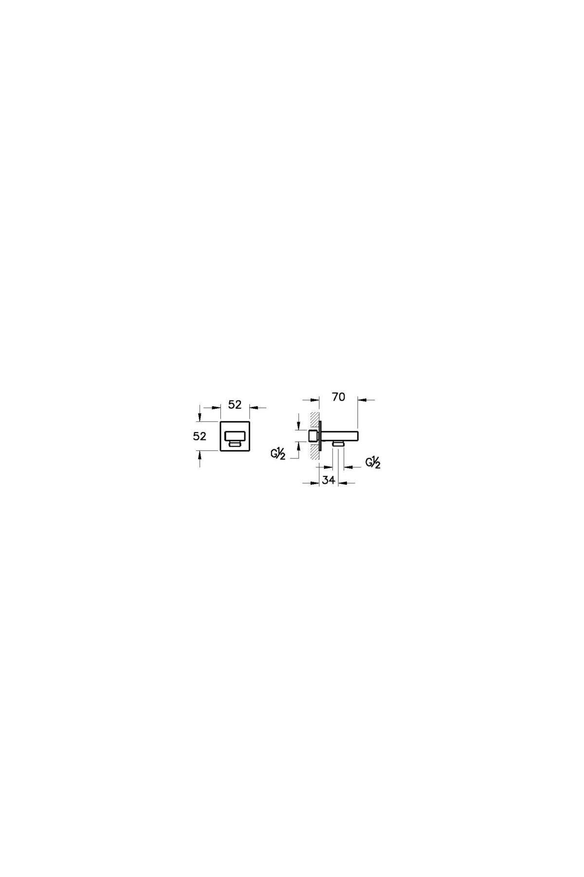 Root Square A4523334 Ankastre El Duşu Çıkışı, Fırçalı Nikel