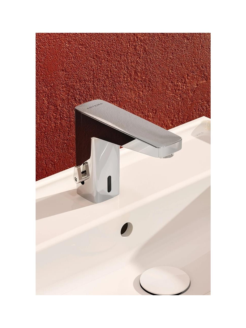 Artema Root Square Temassız Çift Su Girişli Elektrikli Lavabo Bataryası A47128