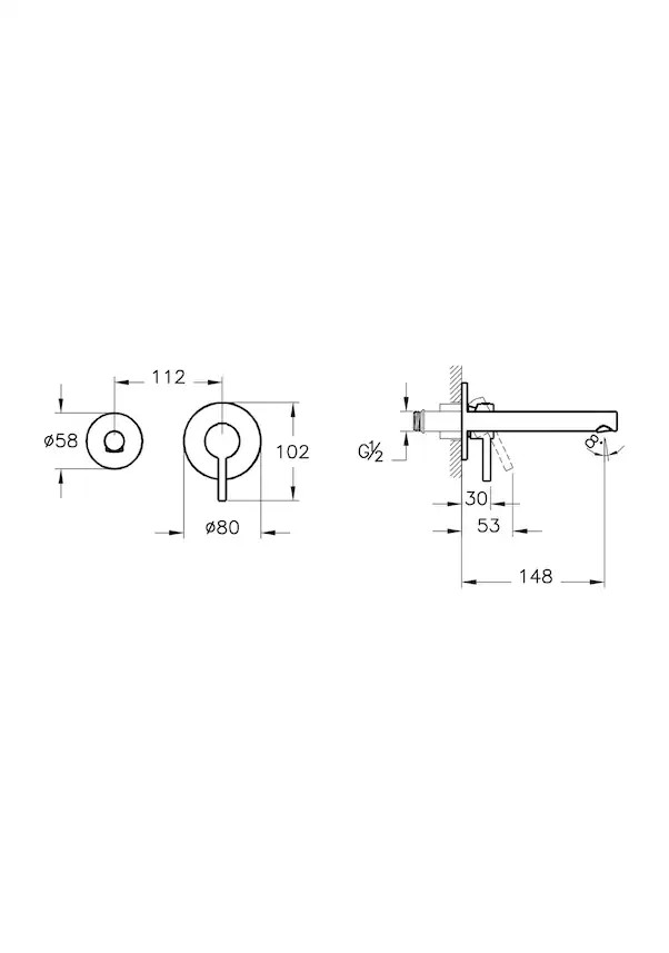 Vitra Origin Ankastre Sıva Üstü Lavabo Bataryası Fırçalı Nikel A4258134