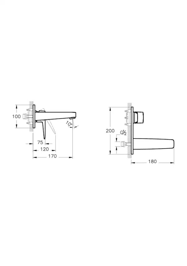 Artema Root Square Ankastre Sıva Üstü Lavabo Bataryası Altın A4273823
