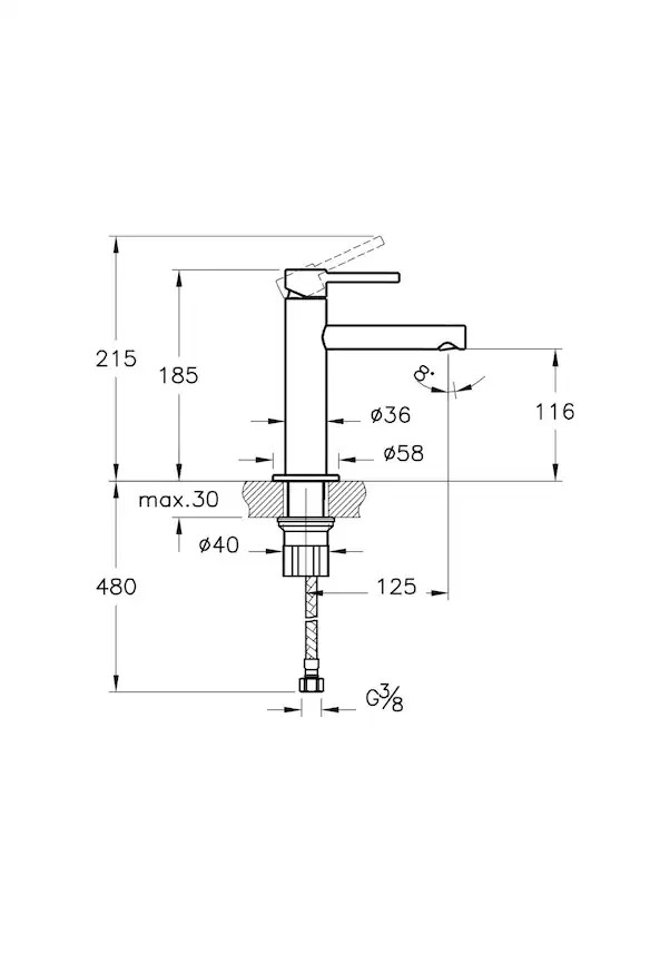 Vitra Origin Lavabo Bataryası Fırçalı Nikel A4255634