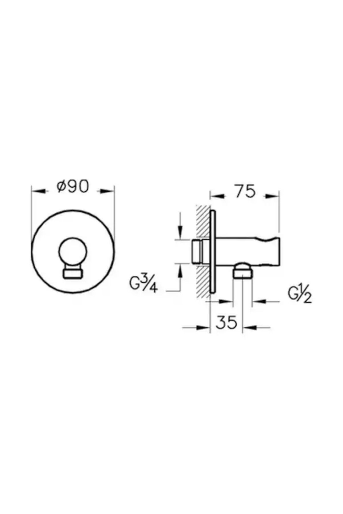 Vitra Origin A4262534 Ankastre El Duşu Çıkışı Fırçalı Nikel