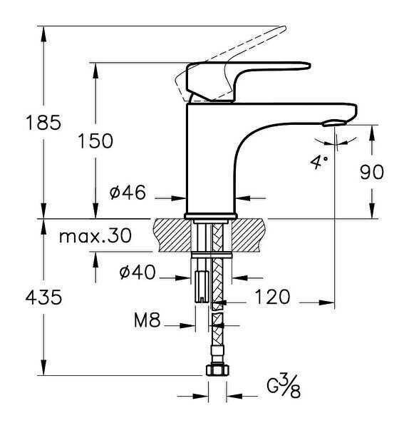 Artema Root Round Lavabo Bataryası A4270526 Bakır