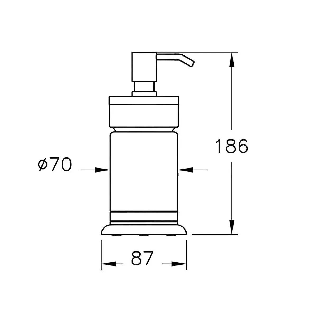 VitrA A44148 Base 700 Krom Sıvı Sabunluk