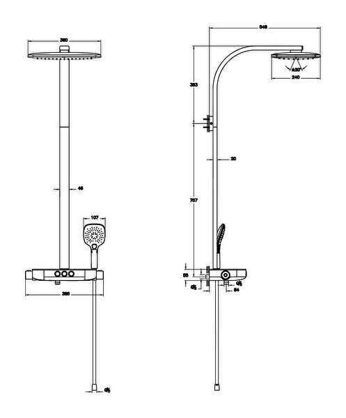 Artema Aquacontrol Charm 360 3F Duş Sistemi A47204 Krom